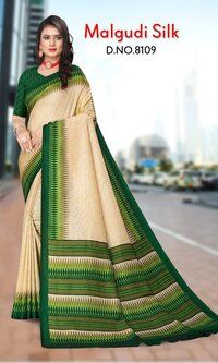 Uniform Malgudi Silk Saree