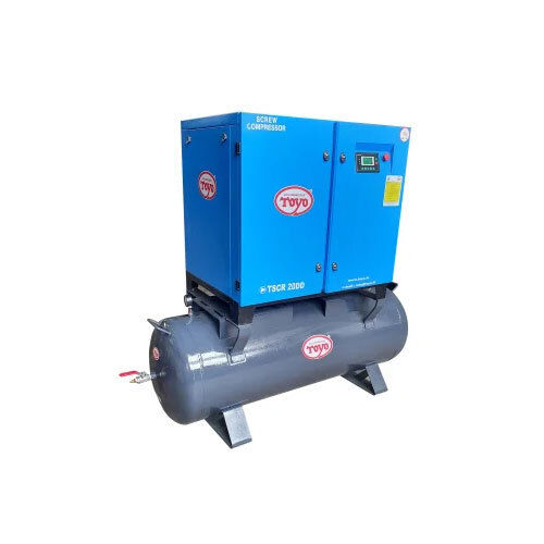 20Hp 500 Litre Tank Mounted Screw Compressor Tscr 20 Dd - Color: Blue