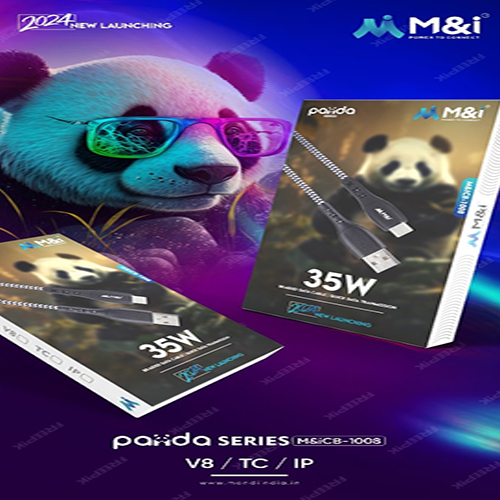 M&ICB-1008 Panda Series 25w V8 Braided Data Cable