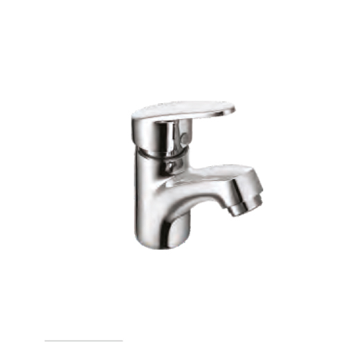 Single Lever Basin Mixer With Braided Hoses - Color: Silver