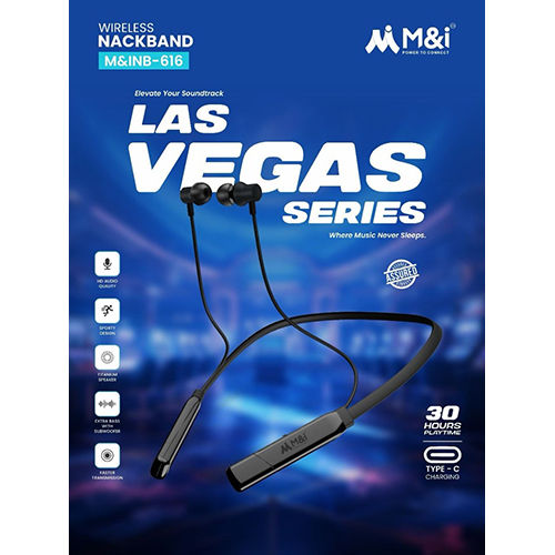 Las Vegas Series Wirless Neckband - Battery Backup: 30 H Play Back Hours