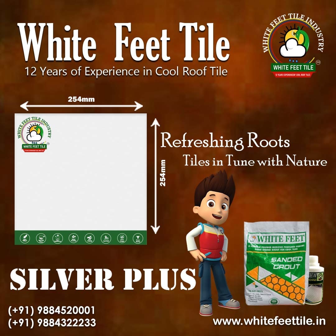 white feet - cool roof tiles - elite silver