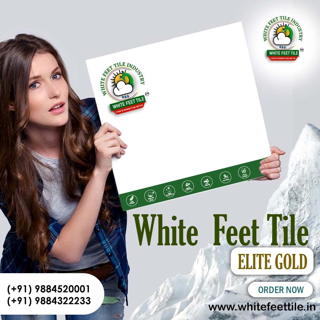 white feet - cool roof tiles - elite silver