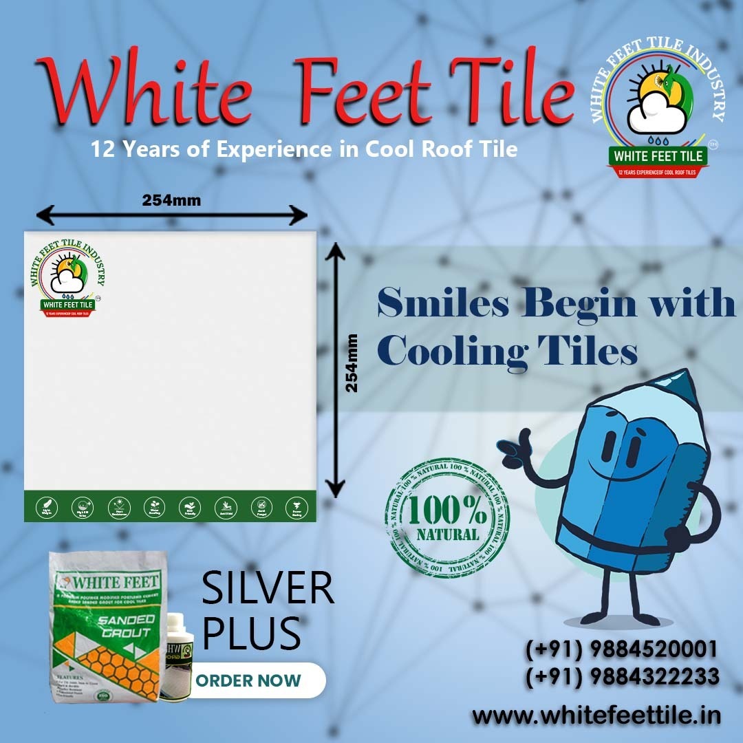 white feet - cool roof tiles - elite silver