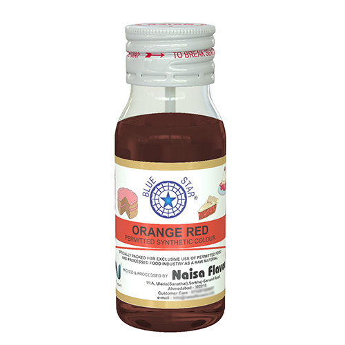 20 ML Orange Red Permitted Synthetic Liquid Colour