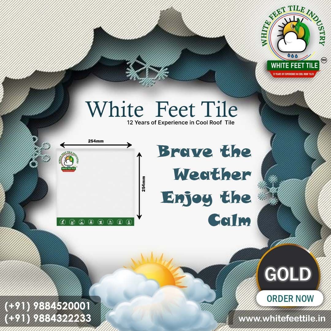 white feet - cool roof tiles - Elite gold