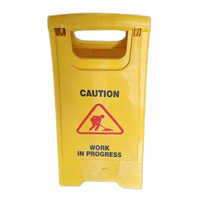Caution Wet Floor Sign Board - Plastic, 24.8x8.7 Inches | Waterproof, Yellow Color, Highly Visible For Enhanced Safety At Worksites