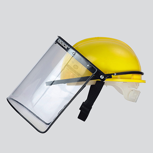 PVC Safety Helmet With Face Shield