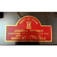 Brass Name Plate - High-Quality Metal, Various Sizes and Shapes, Elegant Brass Plating, Polished Finish, Indian Theme, Available in Multiple Colors