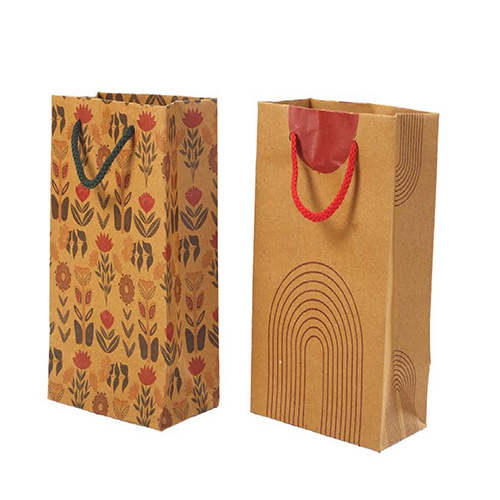 5x7x3inch Designer Brown Bag