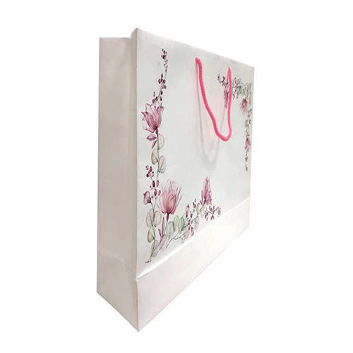 16X11X4Inch Designer Paper Bag - Color: White