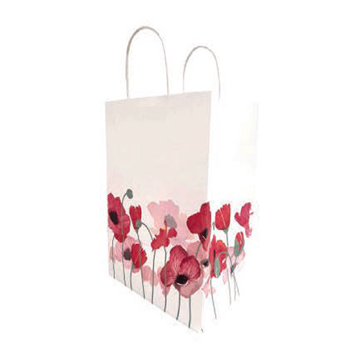 7x9x8inch Flower Printed Gift Paper Bag