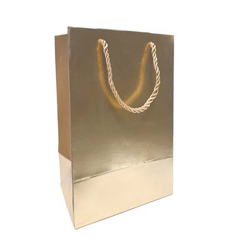 7x9x5inch Golden Color Gift Paper Bag - Feature: Moisture Proof