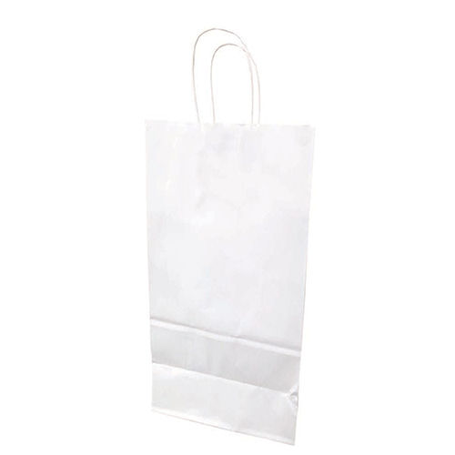 10X14X5Inch Plain Colour Bag - Color: White