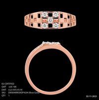 Mens Real Diamond Ring - Real Diamond, 14kt Gold, 3.05gm, Gh Color, Vs Clarity, Round Shape | Timeless Elegance, Exquisite Craftsmanship
