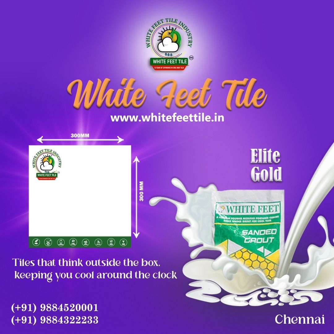 white feet - cool roof tiles - water proof tiles