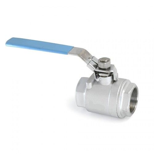 2 way ball valve PTFE SS304 screw end for chemical processing plants