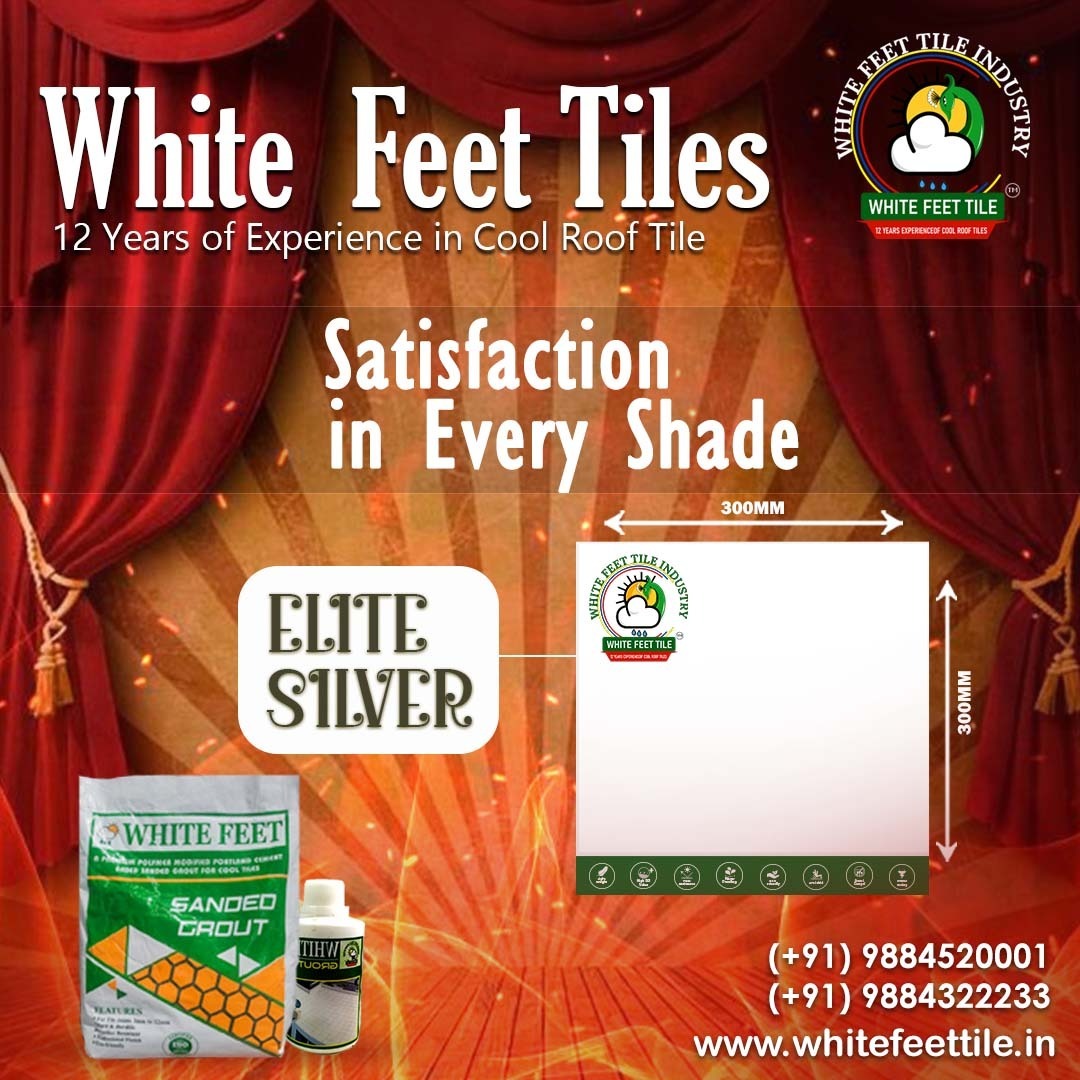 white feet - cool roof tiles - thermal tiles