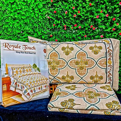 Royal Touch Pure Cotton 3 Pcs Bedsheet