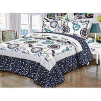 Jacquard Rajwada Bed Sheet - 100% Cotton, Full Size | Washable, Plain Dyed, No Shrinkage