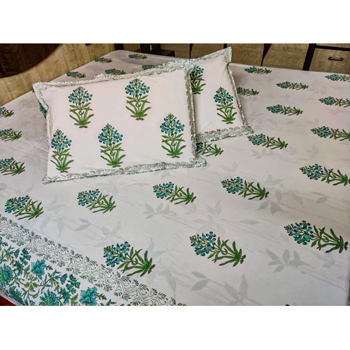 Hand Block Print King Size Bed Sheet