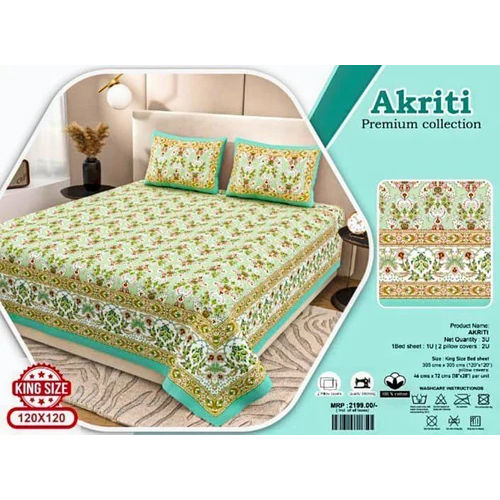 Pure Cotton Bed Sheet - Color: Different Available