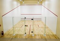 Glass Back Wall Squash Court - Color: Transparent
