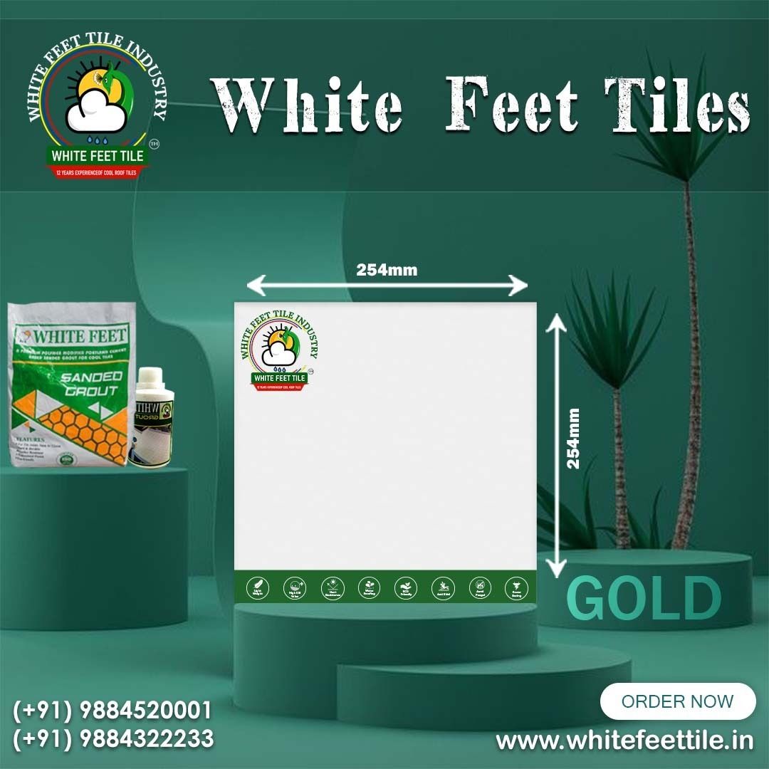 white feet - cool roof tiles - clay roof white tiles