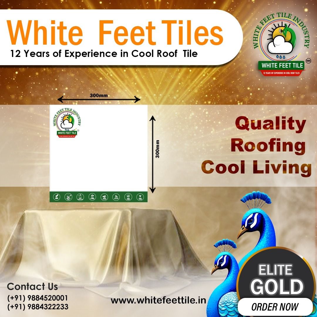 white feet - cool roof tiles - clay cooling tiles