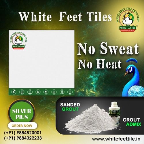 white feet - cool roof tiles - clay white tiles