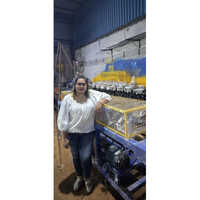 Rolling Shutter Spring Making Machine - Color: Blue & Yellow