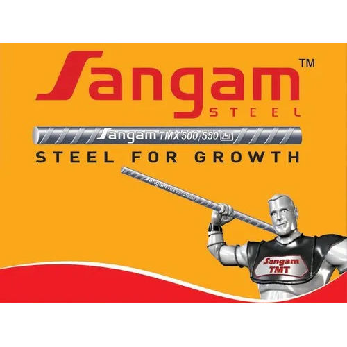 Mild Steel Sangam Tmt Bars - Color: Black