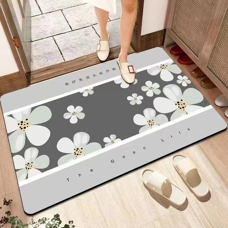 Cute Customized Super Absorbent Diatom Mud Bathroom Mat Kitchen Mat
