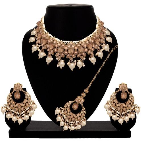 Bridal Necklace set |Reverse AD Necklace| Mehandi Plated| Wedding Collection| Choker Necklace set| Gift Set| Bridal Necklace set|