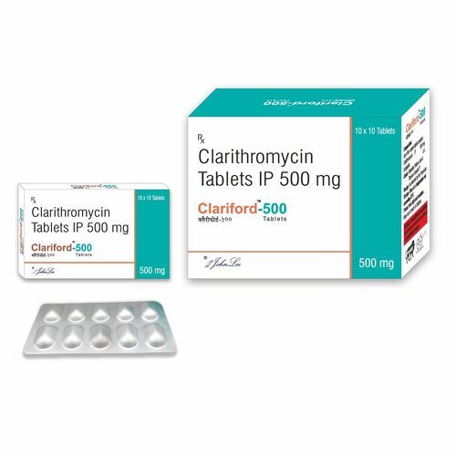 Clarithromycin Tablet - 500 MG CLARIFORD | 10 x 10 Tablets, Store in Cool & Dry Place, For Hospital Use