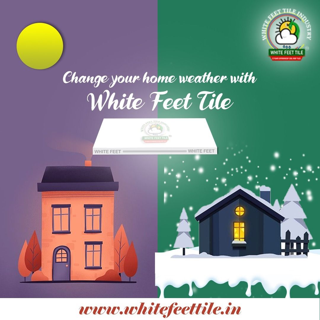 white feet - cool roof tiles - water resistance tiles