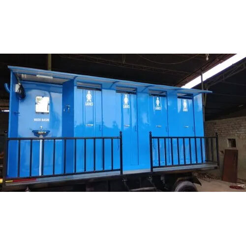 Mobile Toilet Vane 10 Seater - Color: Blue