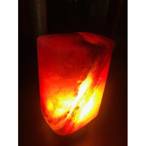 Piller Shape Rock Salt Lamp - Color: Warm Yellow Color Light