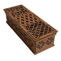Wedding Favor Gift Boxes - Mdf Material, 12/4/4 Inches Size, Brown Color | Elegant, Rectangular Design For Customized Guest Gifts