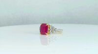 Natural Diamond Crimson Fire Natural Ruby Ring