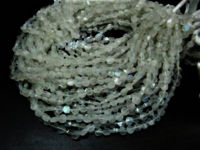 Natural White Rainbow Blue Flashy Moonstone Coin Shape Faceted 5-6mm Strand 10''