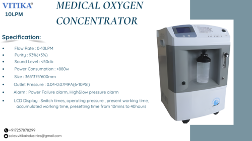 10 Liters  Single Flow Oxygen Concentrator