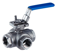 Three piece ball valve PTFE SS304