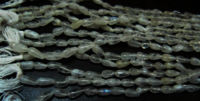 Natural White Rainbow Moonstone Drop shape Plain Beads Strand 13''long