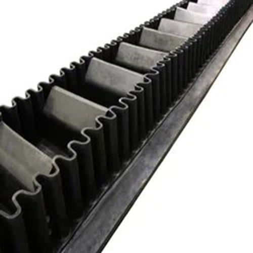 Corrugated Sidewall Conveyor Belt - Belt Color: Black