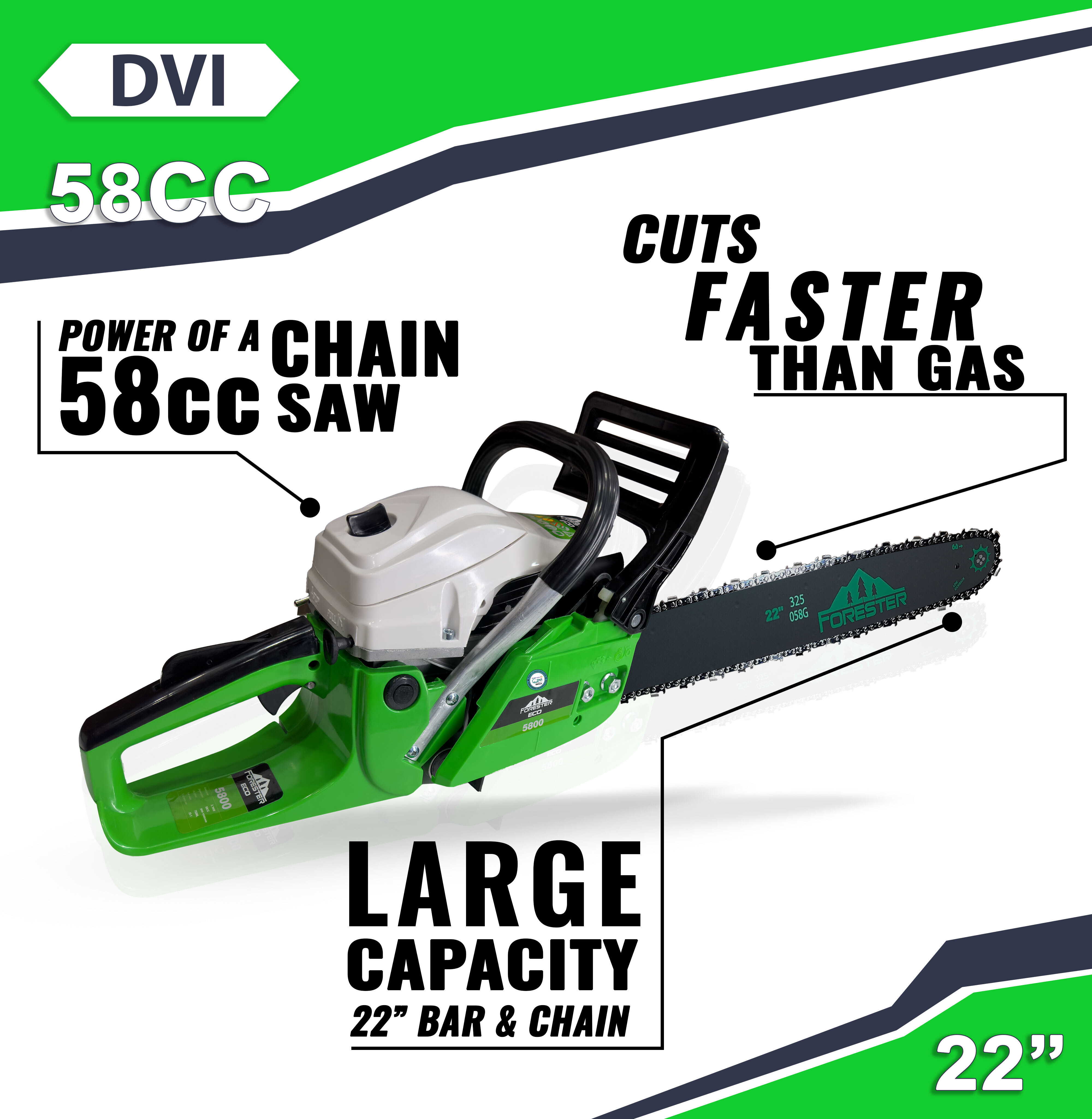 CHAIN SAW MACHINE 22 INCH 58CC