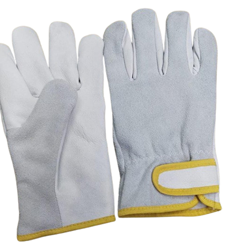 Driving Chrome Split Leather Hand Gloves