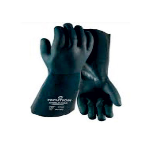 Pvc Chemical Resitance Gloves - Color: Black