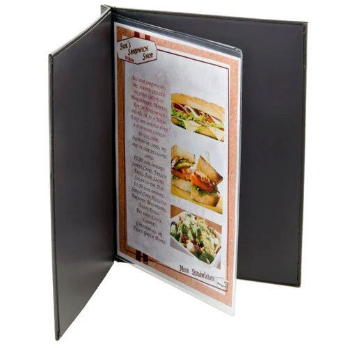 Single A4 Menu Holder - Color: Black