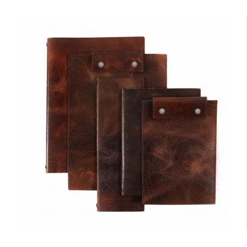 Leather A4 Menu Holder - Color: Brown